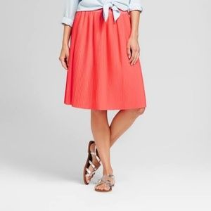 Merona Coral Pleated Skirt